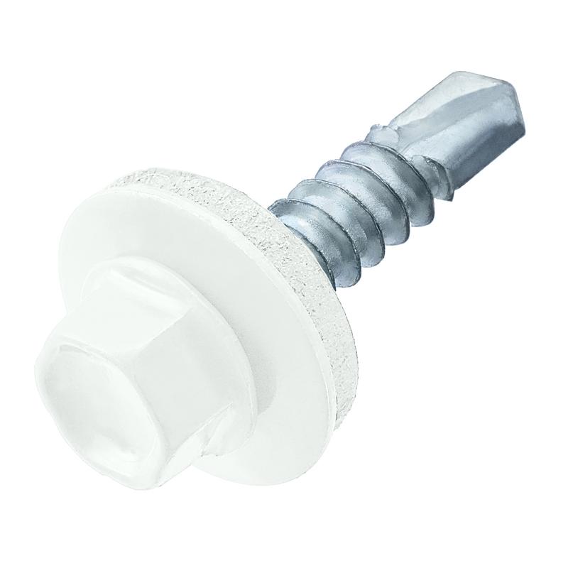 саморез кровельный 4.8х28(29) ral 9003 сигнальный бел. (европодвес) (уп.20шт) стройметиз 2151011 от BTSprom.by