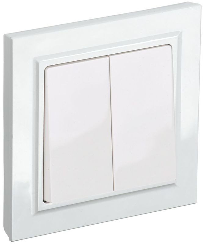 выключатель 2-кл. сп brite вср10-2-0-брб 10а в сборе бел. iek br-v20-0-10-k01-f от BTSprom.by