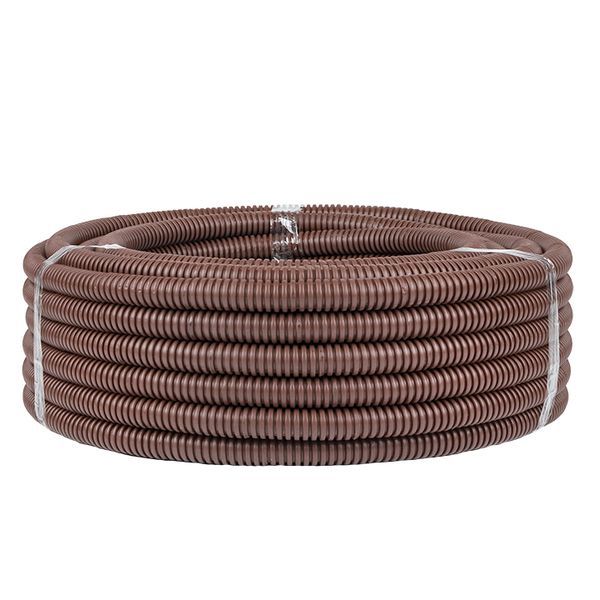 труба гофрированная пвх d20мм с протяжкой темн. дерево (уп.25м) plast proxima ekf tg-z-20d от BTSprom.by