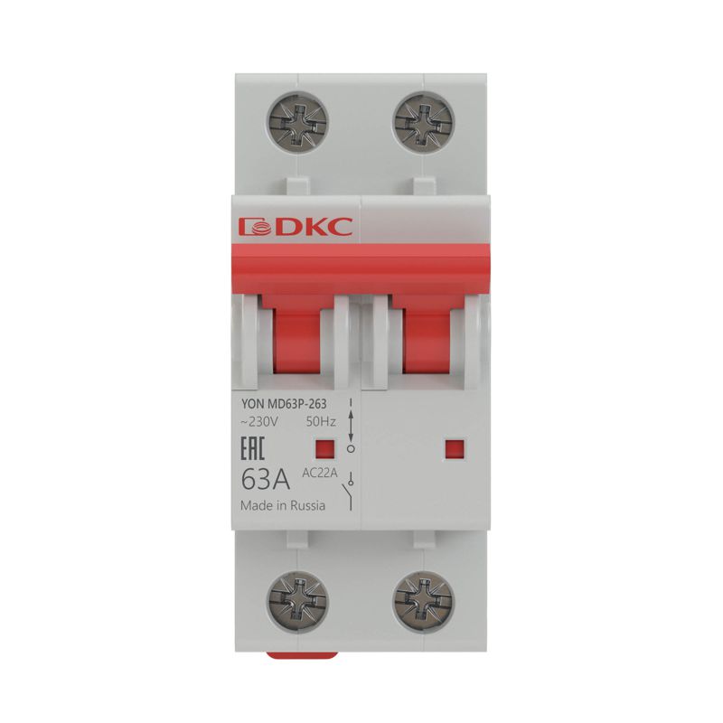  Выключатель нагрузки модульный 2п 63А MD63P YON MD63P-263 фото в каталоге от BTSprom.by