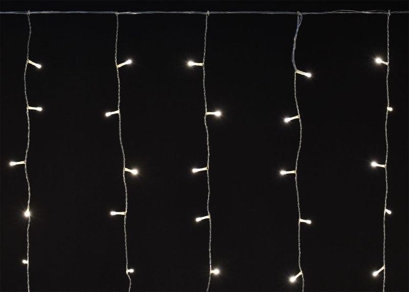 гирлянда "бахрома" 4.5х0.7м 200led тепл. бел. ip44 провод прозр. 230в мерцание транзит iek lgdu321-1-200-l3-t-s-44 от BTSprom.by