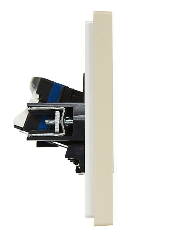  Розетка компьютерная 2-м RJ45 кат.6 FORTE&PIANO FP434 ваниль IEK FP-K20-2-K10 фото в каталоге от BTSprom.by