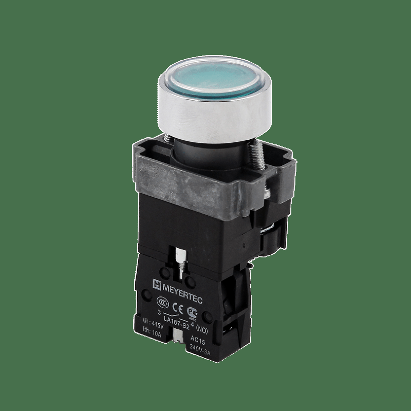 кнопка плоская с подсветкой 24в ac/dc 1no ip67 металл mtb2-bwf3371 зел. овен 132657 от BTSprom.by