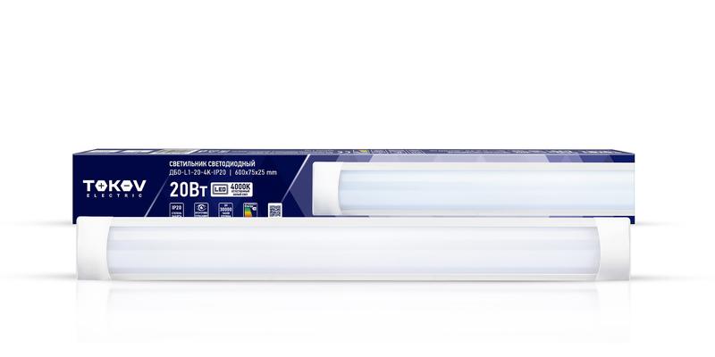 светильник светодиодный дбо-l1-20-4k-ip20 20вт 4000к tokov electric tok-l1-20-4k-ip20 от BTSprom.by