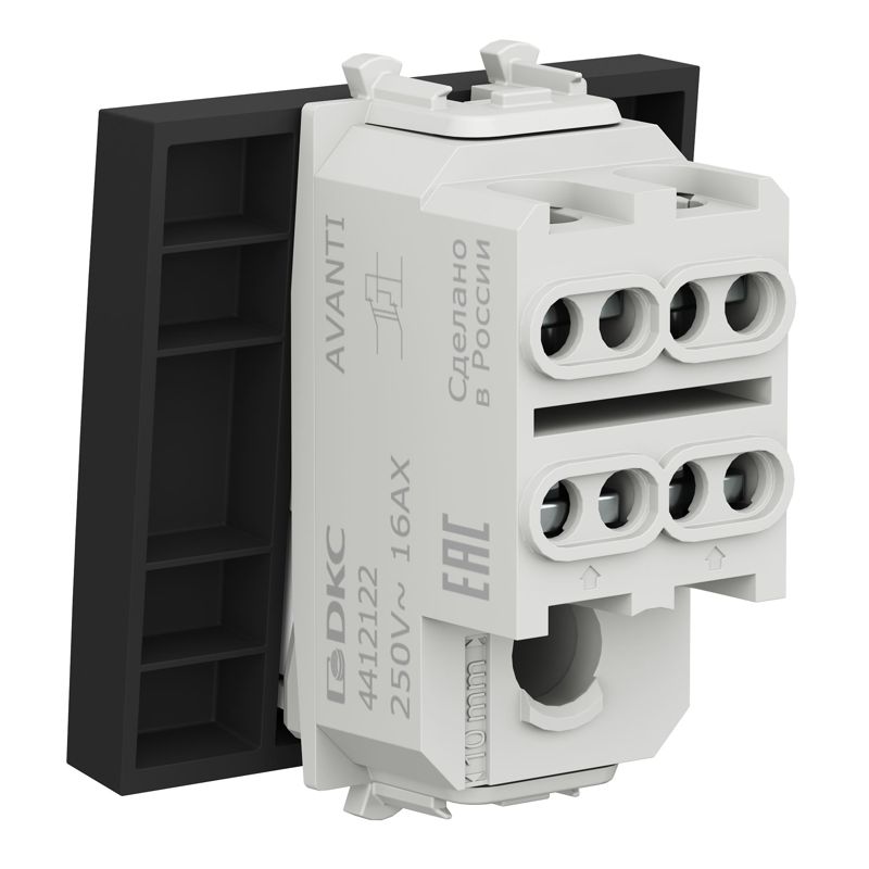  Инвертор модульный 1-кл. 2мод. Avanti "Черный матовый" DKC 4412122 фото в каталоге от BTSprom.by