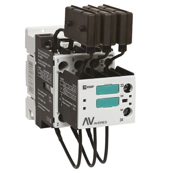 контактор для конденсатора кмэк 12.5квар 230в 1nо+1nc averes ekf ctrk-s-18-12.5-230-av от BTSprom.by