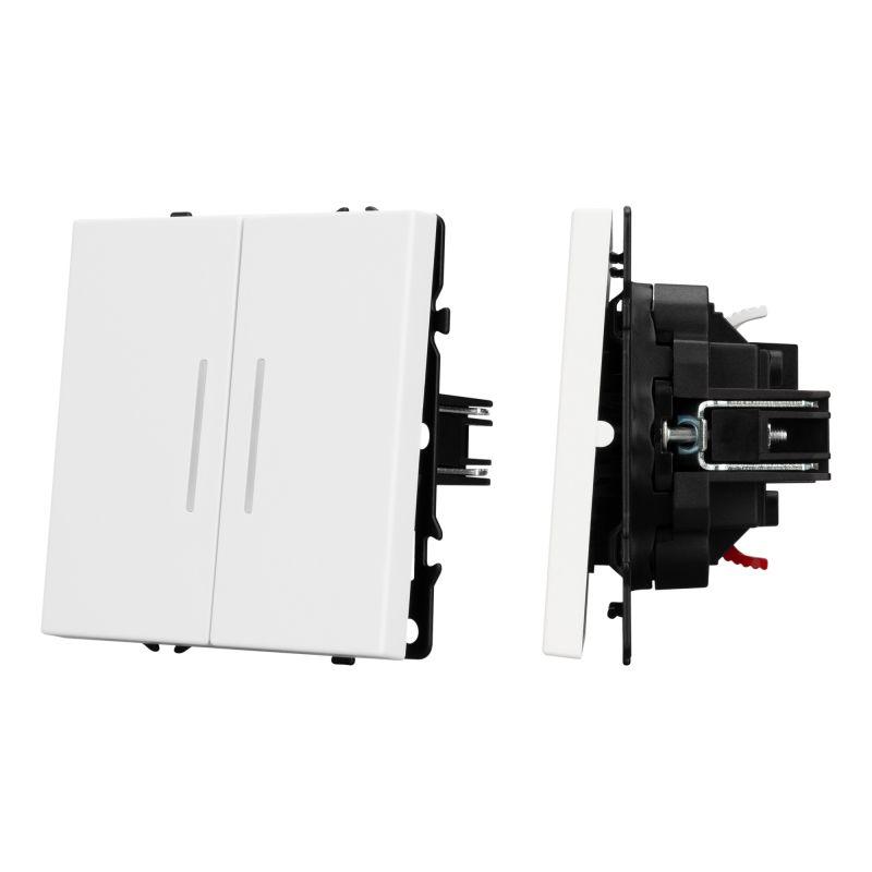 выключатель 2кл arl nobe подсветка софт-тач swt-mk02-sfpl-l-wh 250в 10а бел. кварц arlight 054239(1) от BTSprom.by
