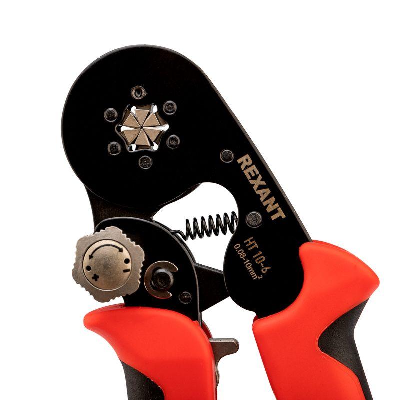  Кримпер HT 10-6 для обжима штыревых наконечников 0.08-10.0кв.мм с регулятором прижим. усилия Rexant 12-3210-1 фото в каталоге от BTSprom.by