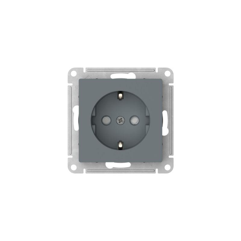  Розетка AtlasDesign 16А с заземл. защ. шторки быстрозажим. клем. механизм грифель SE ATN000745S фото в каталоге от BTSprom.by