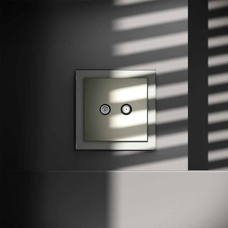  Розетка телевизионная оконечная TV + SAT 2-м СП S70 механизм сталь Voltum VLS060405 фото в каталоге от BTSprom.by