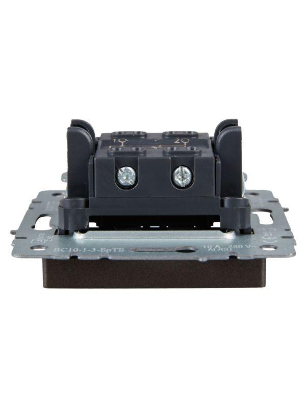  Выключатель перекрестный 1-кл. СП BRITE 10А ВС10-1-3-БрТБ механизм бронза IEK BR-V13-0-10-K45 фото в каталоге от BTSprom.by