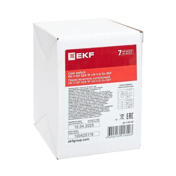  Переключатель кулачковый ПК-1-101 1п 32А "0-1-2-3" EKF pk-1-101-32 фото в каталоге от BTSprom.by