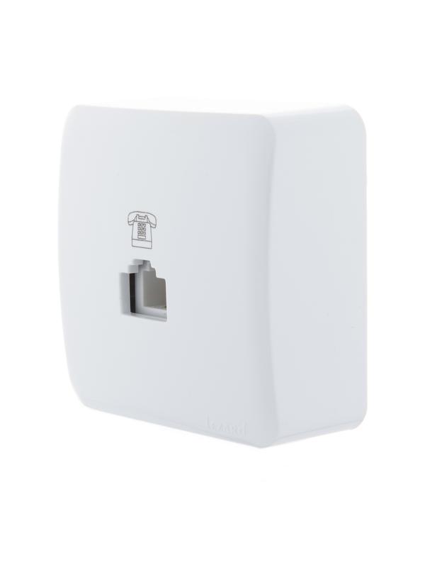  Розетка телефонная Viola RJ11 евро стандарт бел. LEZARD 751-0200-137 фото в каталоге от BTSprom.by