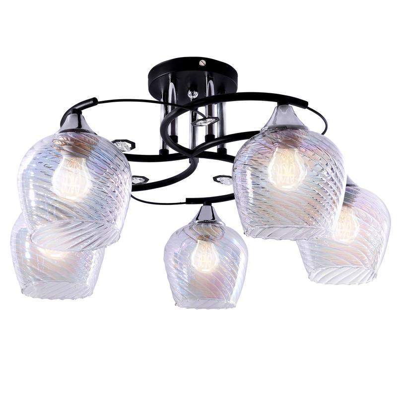  Светильник 11293-2/5 (Плафон 8310) НПБ 01-5х60-146 Е27 ИУ черн. хром Элетех 1005404879 фото в каталоге от BTSprom.by