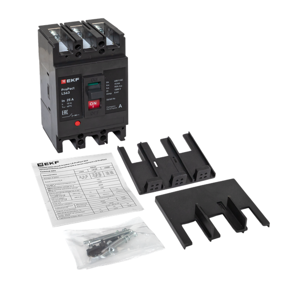  Выключатель автоматический 3п 25А 15кА LS63 ProPact EKF mccb-63-15-3-25-ls фото в каталоге от BTSprom.by
