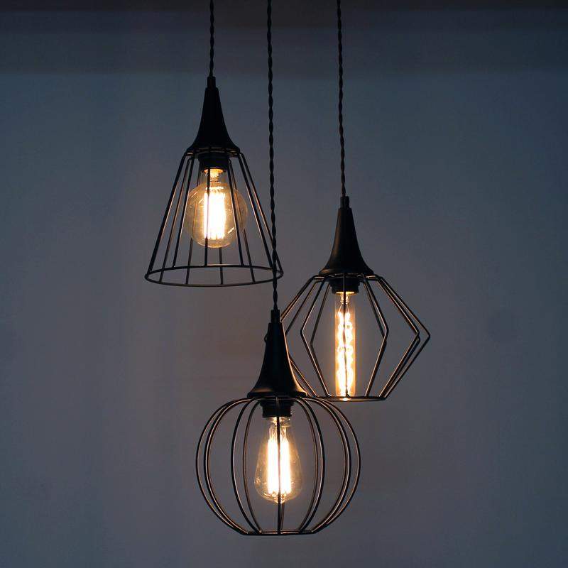  Светильник НСБ 01-3х60-141 "Форма" 231 E27 лофт-кантри (плафон Микс) черн. муар (инд. упак.) Элетех 1005404242 фото в каталоге от BTSprom.by