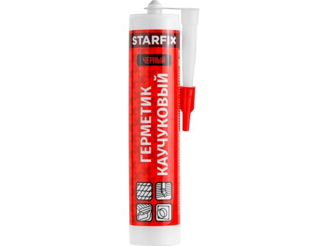 герметик каучуковый для кровли starfix черный, 300мл sm-73025-1 от BTSprom.by