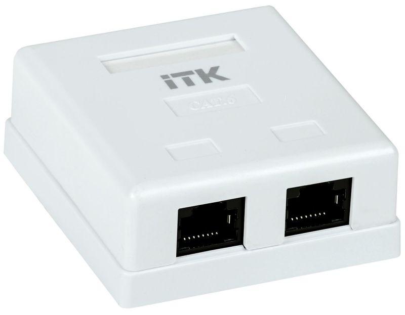 розетка компьютерная 2-м оп rj45 кат.6 itk cs2-1c6u-22 от BTSprom.by