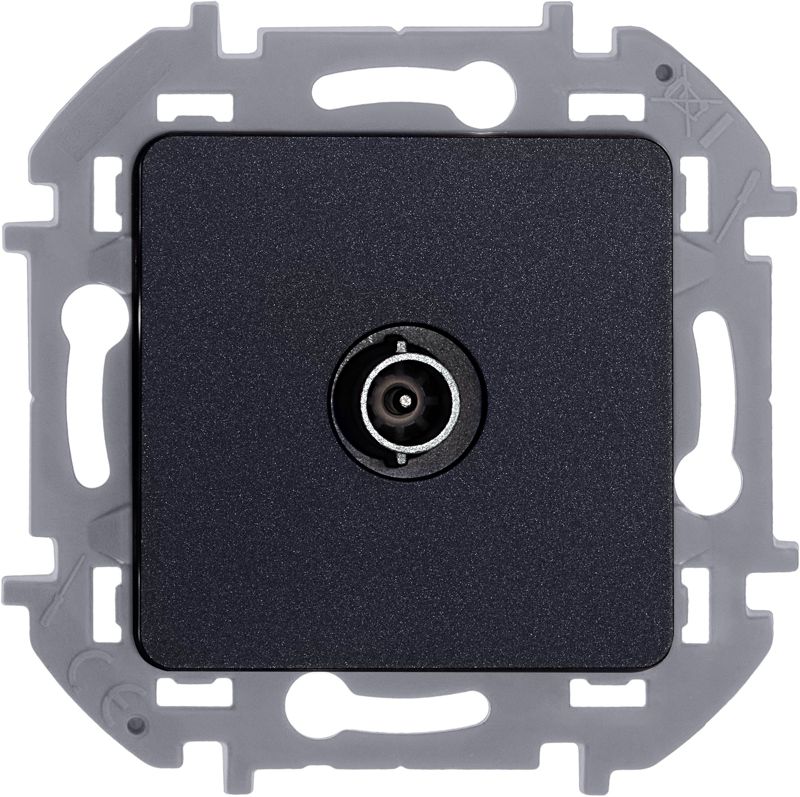  Розетка телевизионная проходная TV Inspiria 14дБ 5-862мГц механизм антрацит IEK 673863 фото в каталоге от BTSprom.by