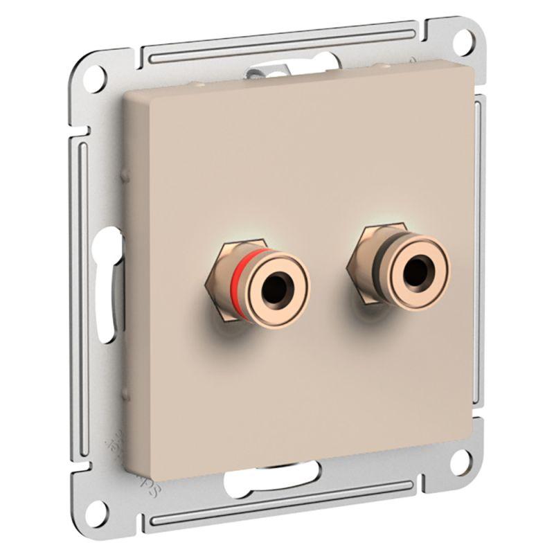  Аудиорозетка двойная AtlasDesign песочн. SE ATN001287 фото в каталоге от BTSprom.by