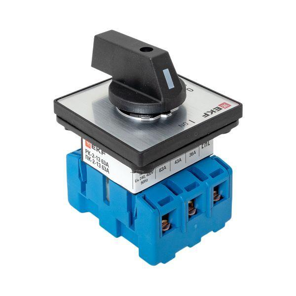  Переключатель кулачковый ПК-2-13 3П 63А "ВКЛ-ВЫКЛ" EKF pk-2-13-63 фото в каталоге от BTSprom.by