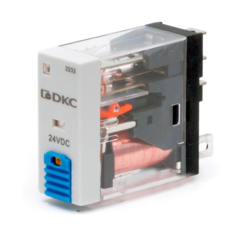 реле одиночное 24в dc 1 прекидн. контакт тестовая кнопка dkc ir-24dc-1co-d от BTSprom.by