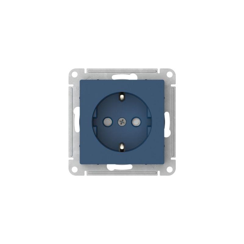  Розетка AtlasDesign 16А с заземл. защ. шторки быстрозажим. клем. механизм аквамарин SE ATN001145S фото в каталоге от BTSprom.by