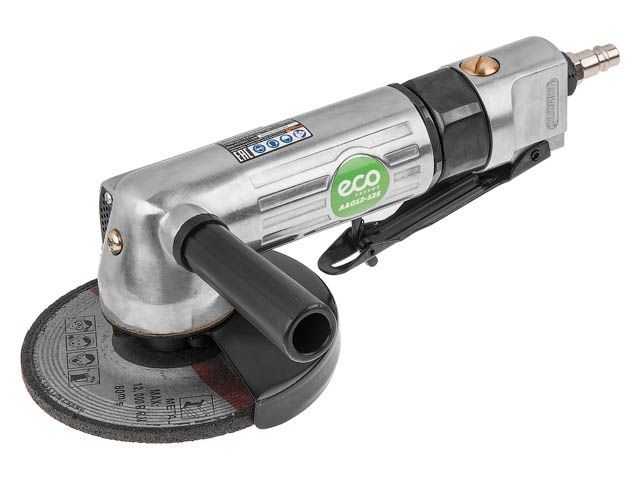 пневмошлифмашина угловая eco aag12-125 (125 мм / 5", 11000 об/мин, 180 л/мин, бонус: зачистной диск 1 шт) aag12-125 от BTSprom.by