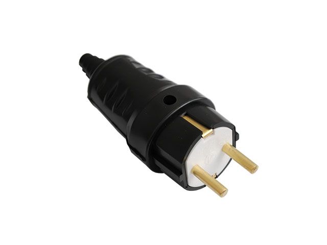 вилка (с/з, 16а, 250в) черная, bylectrica в16-362 от BTSprom.by
