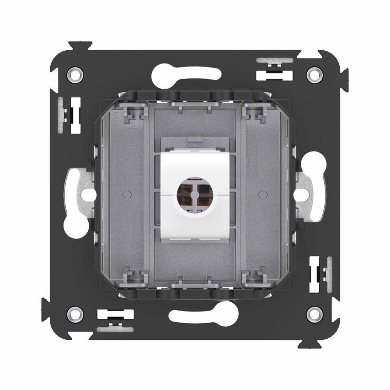  Розетка компьютерная 1-м СП Avanti "Закаленная сталь" RJ45 кат.6 без шторок механизм DKC 4404693 фото в каталоге от BTSprom.by