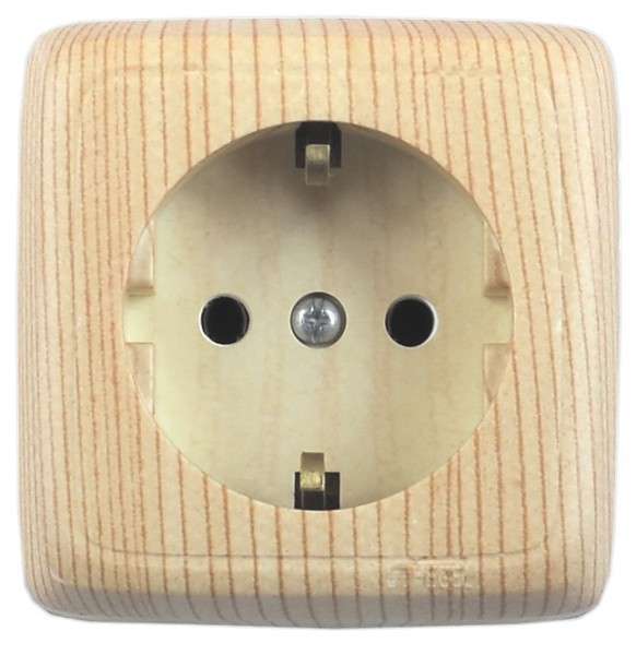 розетка 1-м оп альфа 16а ip20 250в с заземл. с изолир. пластиной сосна hegel ра16-113-02 от BTSprom.by