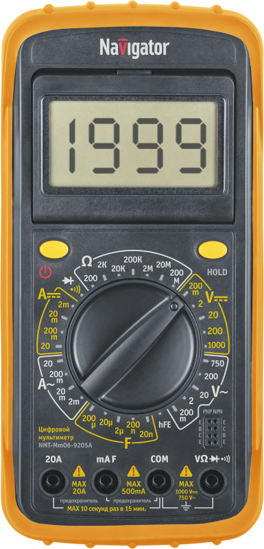 мультиметр 93 590 nmt-mm06-9205a (9205a) navigator 93590 от BTSprom.by