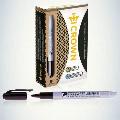 маркер перманентный "multi marker slim" 2мм пулевидный черн. crown б0048243 от BTSprom.by