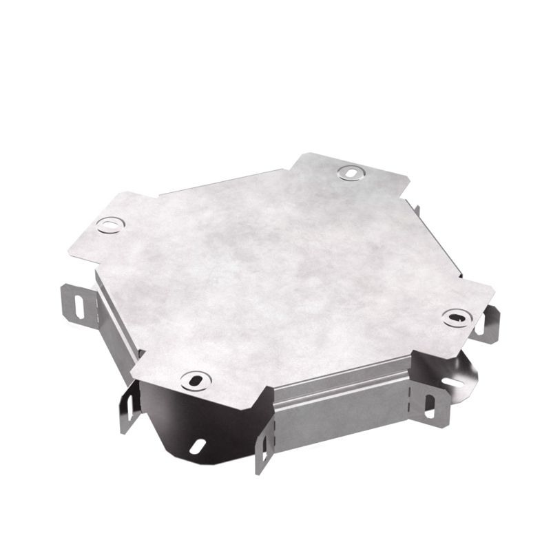 Ответвитель для лотка Х-образ. 100х50 с крышкой Стандарт Промрукав PR16.0456 от BTSprom.by