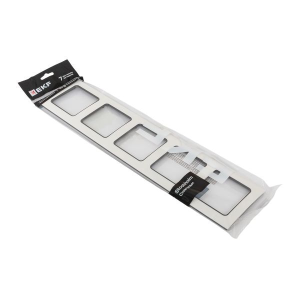  Рамка 5-м Стокгольм бел. с линией цвета черн. EKF EAM-G-306-10 фото в каталоге от BTSprom.by