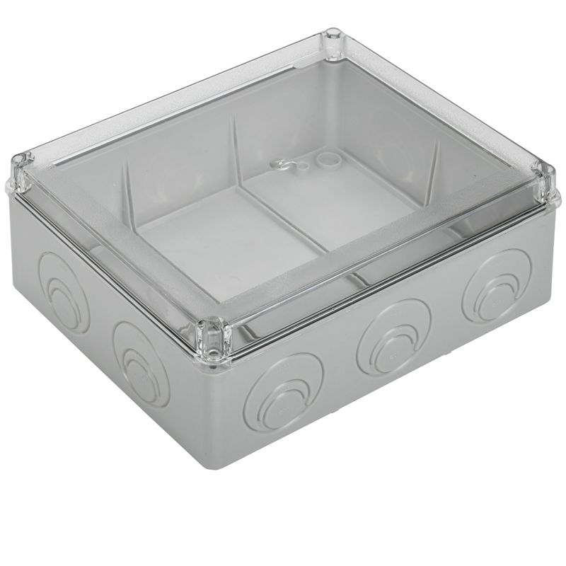  Коробка распаячная ОП 240х195х90 IP55 КМ41276 прозр. крыш. IEK UKO10-240-195-090-K51-55 фото в каталоге от BTSprom.by