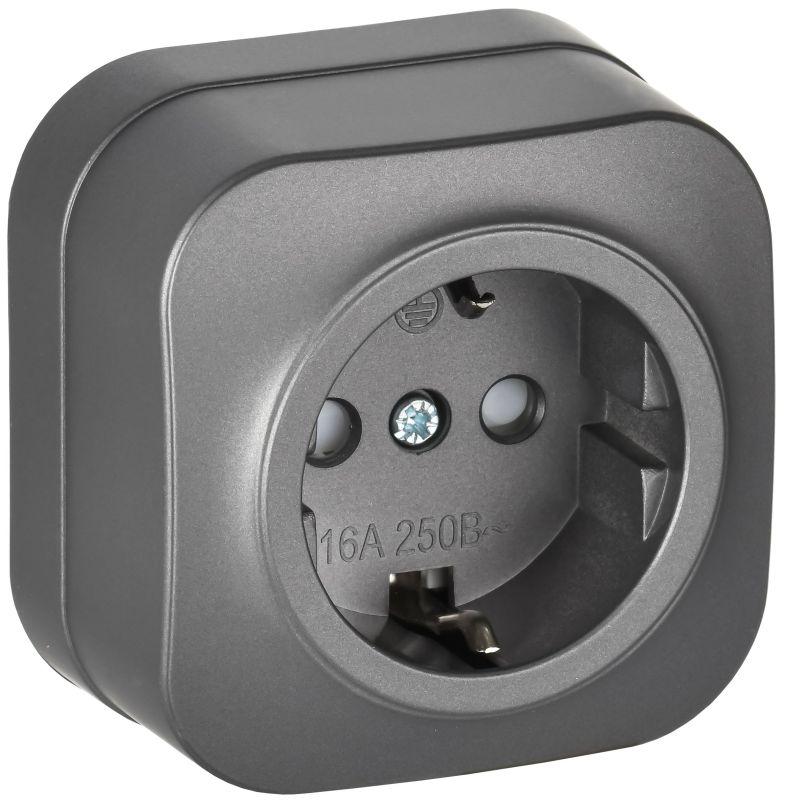 розетка оп glory рсш20-3-хсм 16а с заземл. защ. шторки сталь матов. iek erh14-k46m-16 от BTSprom.by