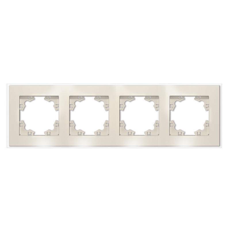рамка 4-м афина стеклянная сл. кость (ivory) universal 2275 от BTSprom.by