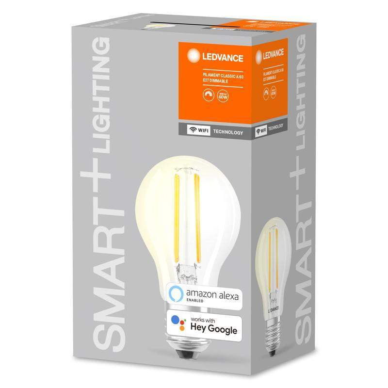 лампа светодиодная smart+ filament classic dimmable 60 5.5вт e27 ledvance 4058075528239 от BTSprom.by