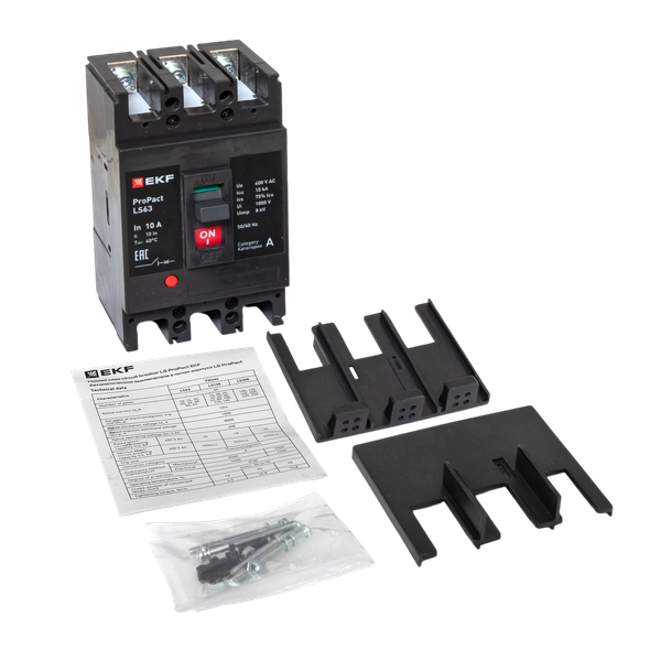  Выключатель автоматический 3п 10А 15кА LS63 ProPact EKF mccb-63-15-3-10-ls фото в каталоге от BTSprom.by