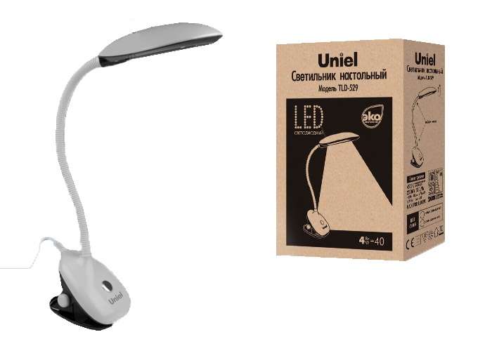 светильник светодиодный tld-529 grey-white/400лм/4500к сер./бел. uniel ul-00000804 от BTSprom.by