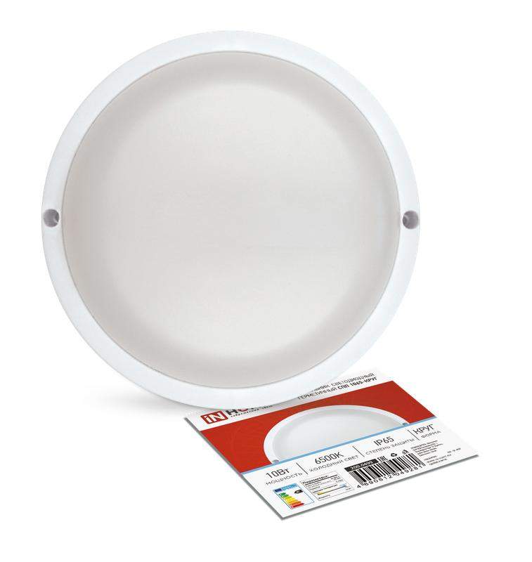 светильник светодиодный спп 1065-круг 10вт 6500к ip65 900лм 115мм герметичный in home 4690612049281 от BTSprom.by