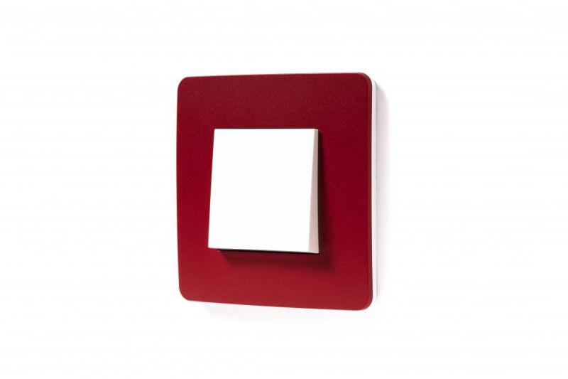  Рамка 1-м UNICA STUDIO красн./бел. SchE NU280213 фото в каталоге от BTSprom.by