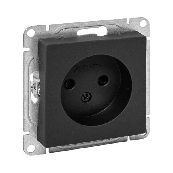 розетка сп эпика 16а без заземл. защ. шторки механизм черн. ekf up1-sob-101 от BTSprom.by