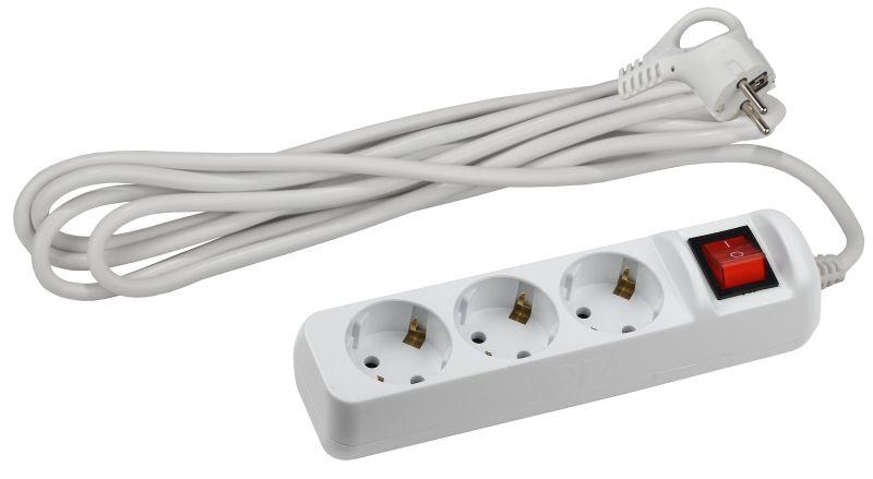удлинитель 3х3м с заземл. 10а ip20 ux-3es-3m пвс 3х0.75 с выкл. эра б0035751 от BTSprom.by