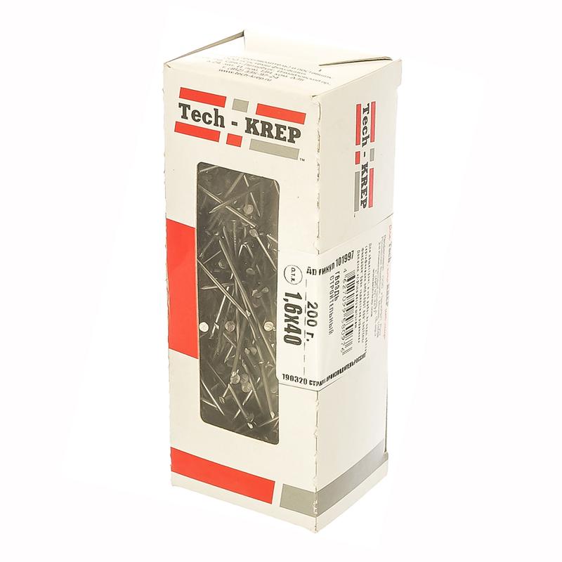 гвоздь строительный 1.6х40 (уп.0.2кг) tech-krep/zitar 101997 от BTSprom.by