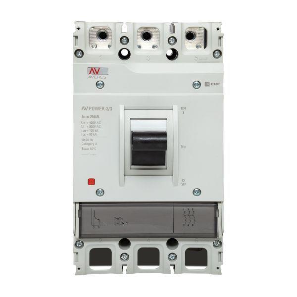  Выключатель автоматический 250А 100кА AV POWER-3/3 TR AVERES EKF mccb-33-250H-TR-av фото в каталоге от BTSprom.by