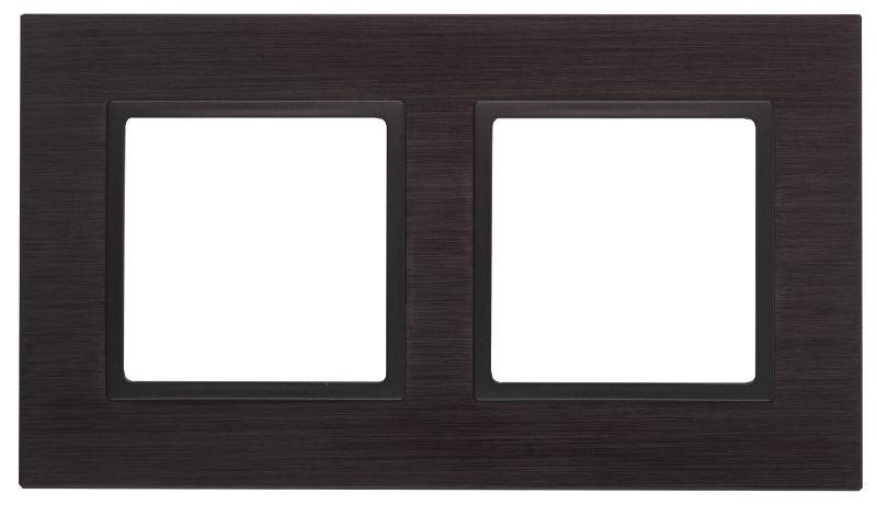 рамка 2-м 14-5202-05 металл elegance черный+антрацит эра б0034549 от BTSprom.by