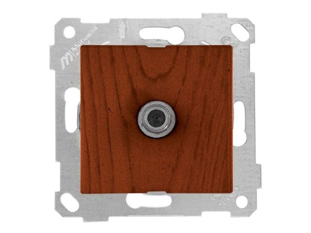 розетка телевиз. 1-ая (скрытая, без рамки, с/з, 11db, переходная) вишня, rita, mutlusan 2200 170 0156 от BTSprom.by