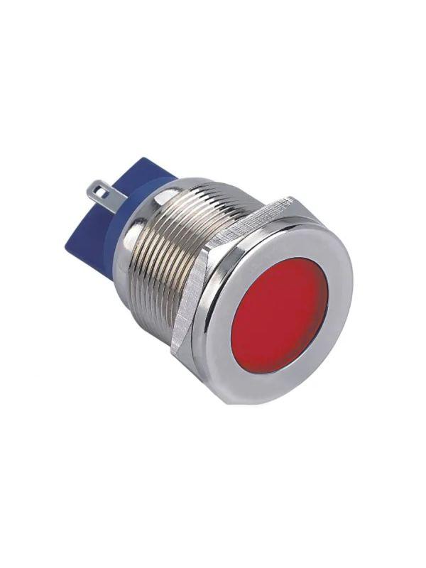 лампа индикаторная gq22t-d/l/r/220v/s светодиодная матрица d22мм 220в ac/dc ip67 метал. красн. электротехник et020078 от BTSprom.by